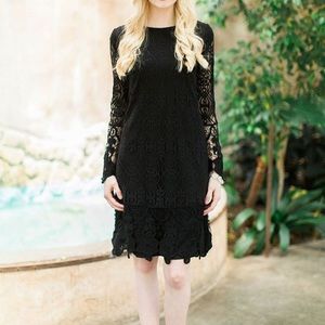 Latterday bride Lace style boho dress long sleeve
